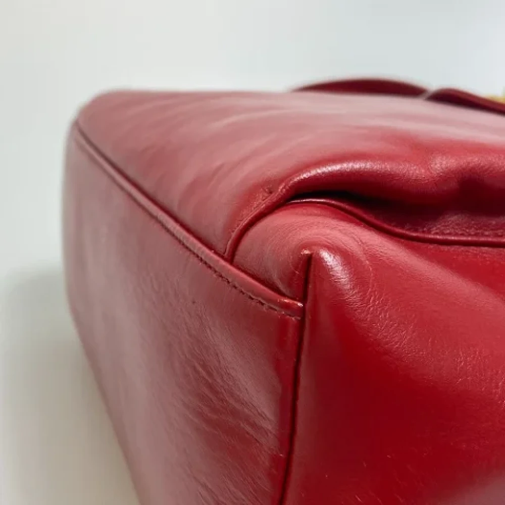 Chanel Vintage Pre-owned Leather chanel-bags Red Dames
