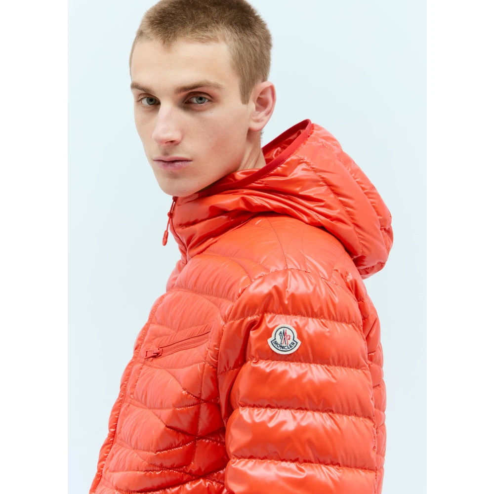 Moncler Lichtgewicht Gewatteerde Donsjas Orange Heren