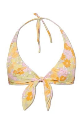 Bikinitopp med solblekt blomtryck