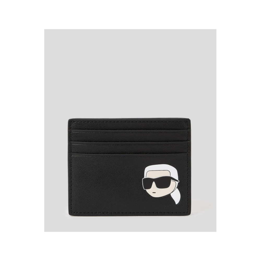 Karl Lagerfeld Leren Kaarthouder K Ikonik 2.0 Black Heren
