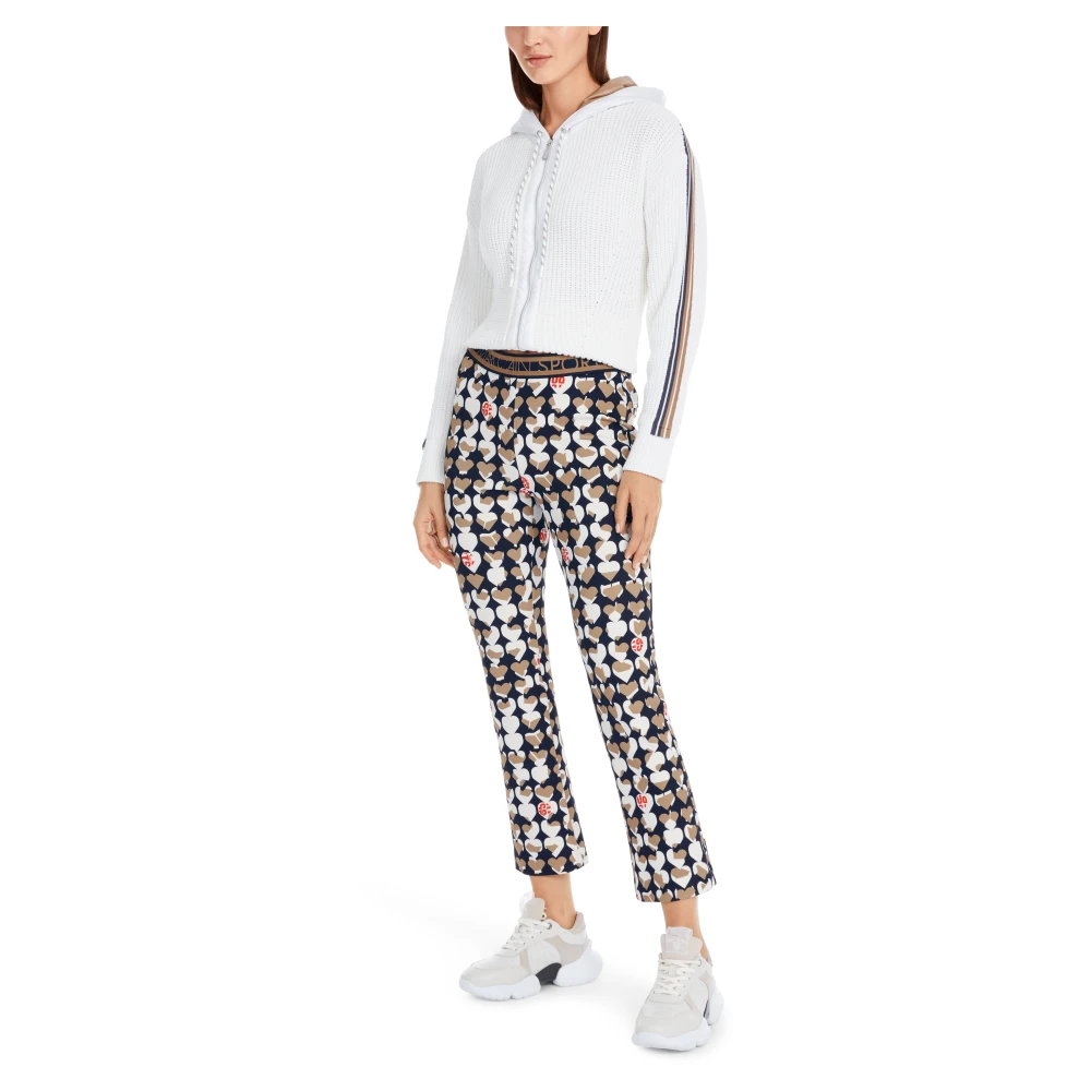 Marc Cain Frederica Easykick Broek Heartbreaker Print Multicolor Dames