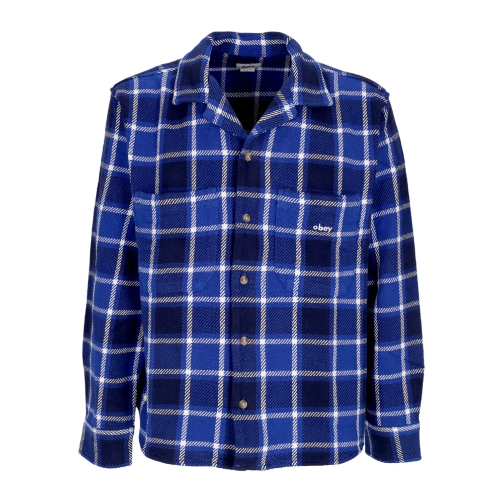 Obey Geruite Geweven Overhemd Blauw Multicolor Heren