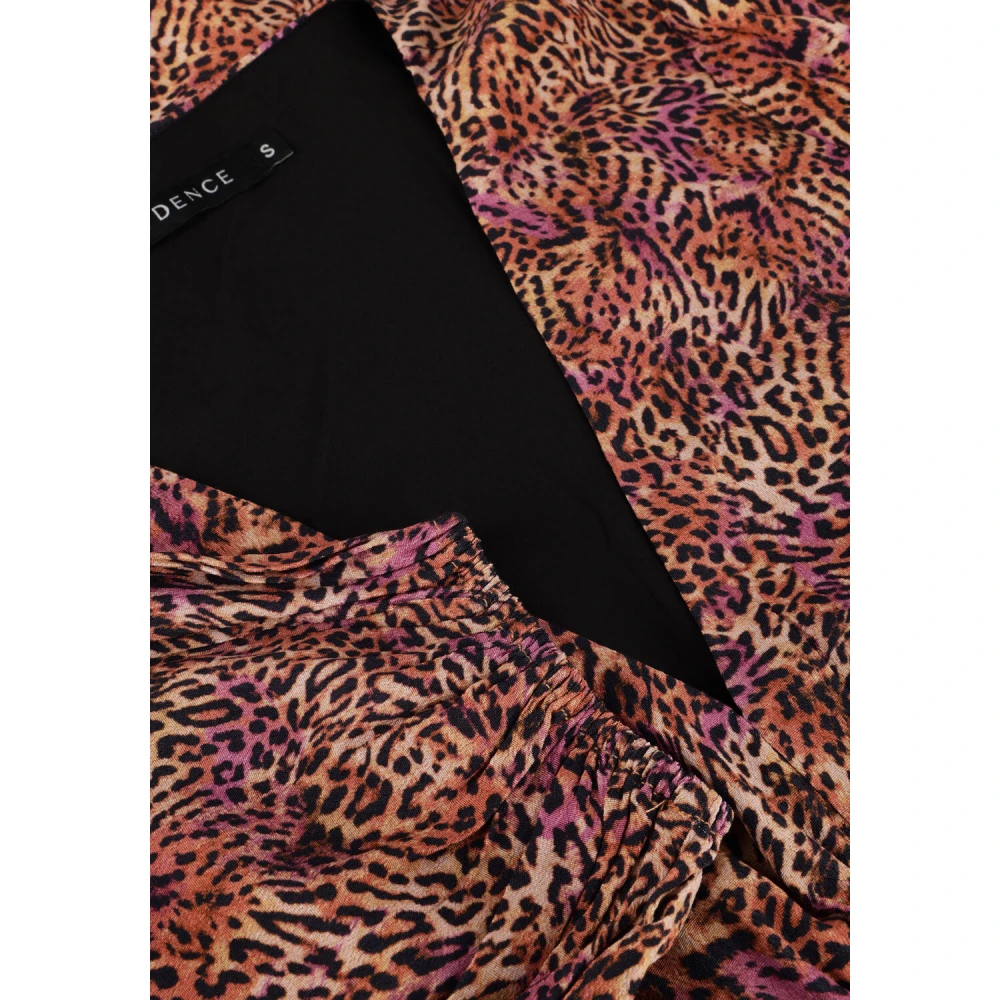 Ydence Elegante Bruine Luipaardprint Maxi Jurk Brown Dames