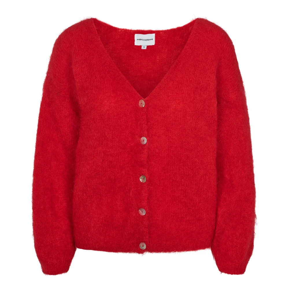 American Dreams Batik-geïnspireerde Cornelia Cardigan in Lipstick Red Dames
