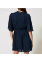 pleated-georgette-dress-with-belt