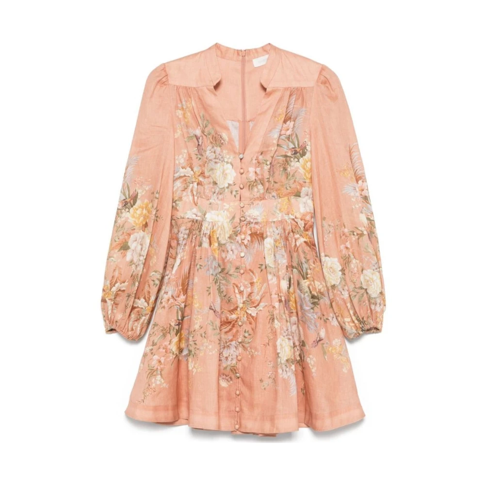 Zimmermann Bloemenroze Minijurk Beige Dames