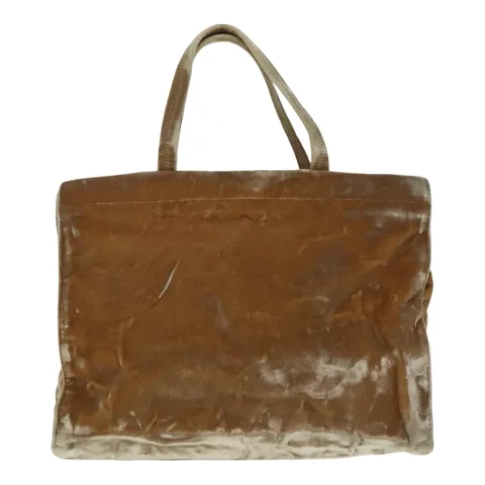 Prada Vintage Pre-owned Fabric totes Beige Dames