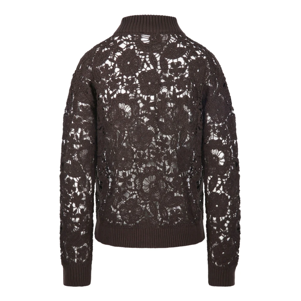 P.a.r.o.s.h. Bruine Kant Bomberjack Sweater Brown Dames