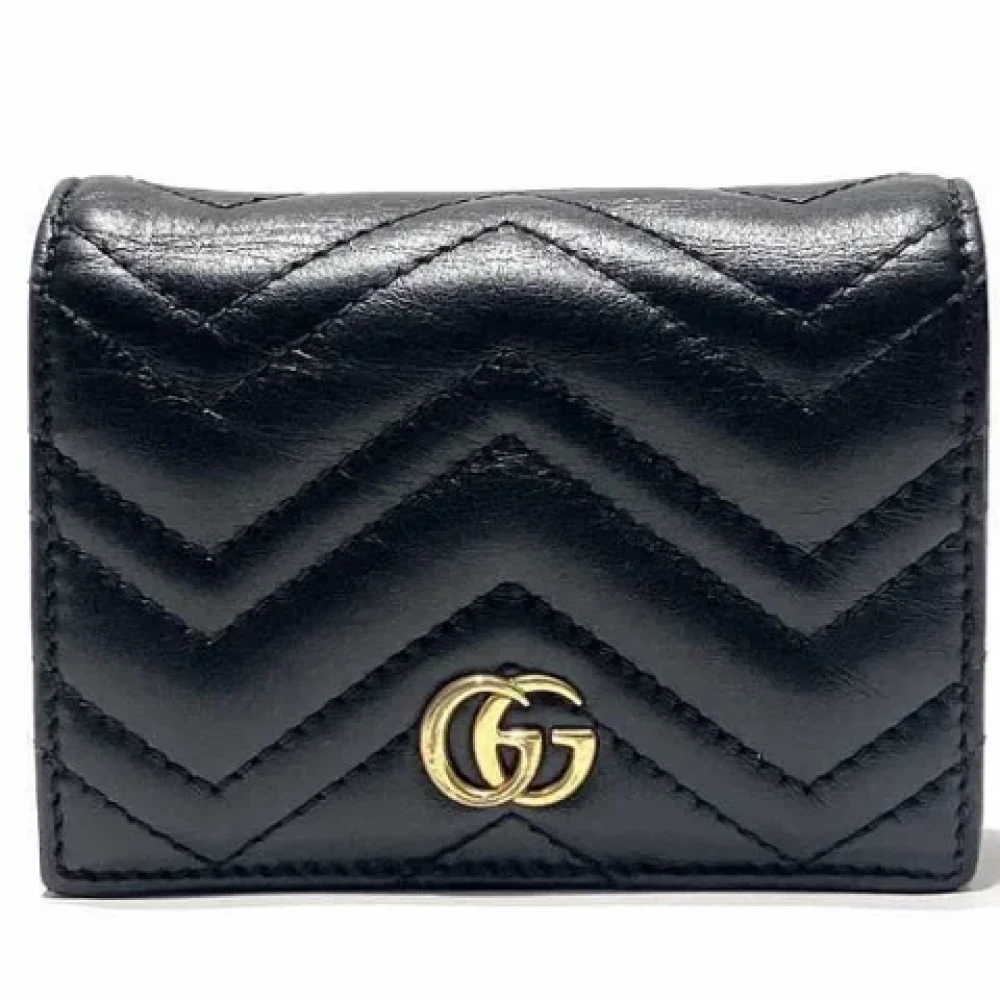 Gucci Vintage Pre-owned Leather wallets Black Dames