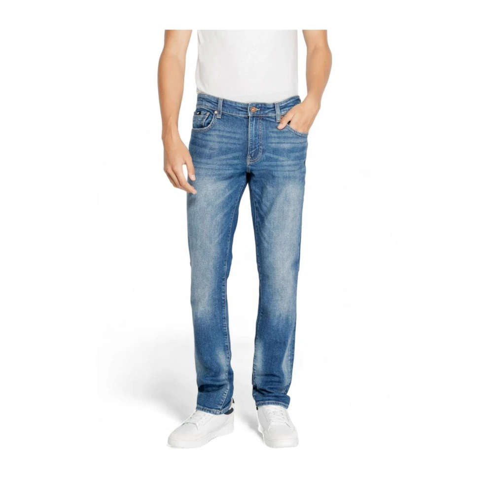 GAS Blauwe Katoen Elastaan Blend Jeans Collectie Blue Heren