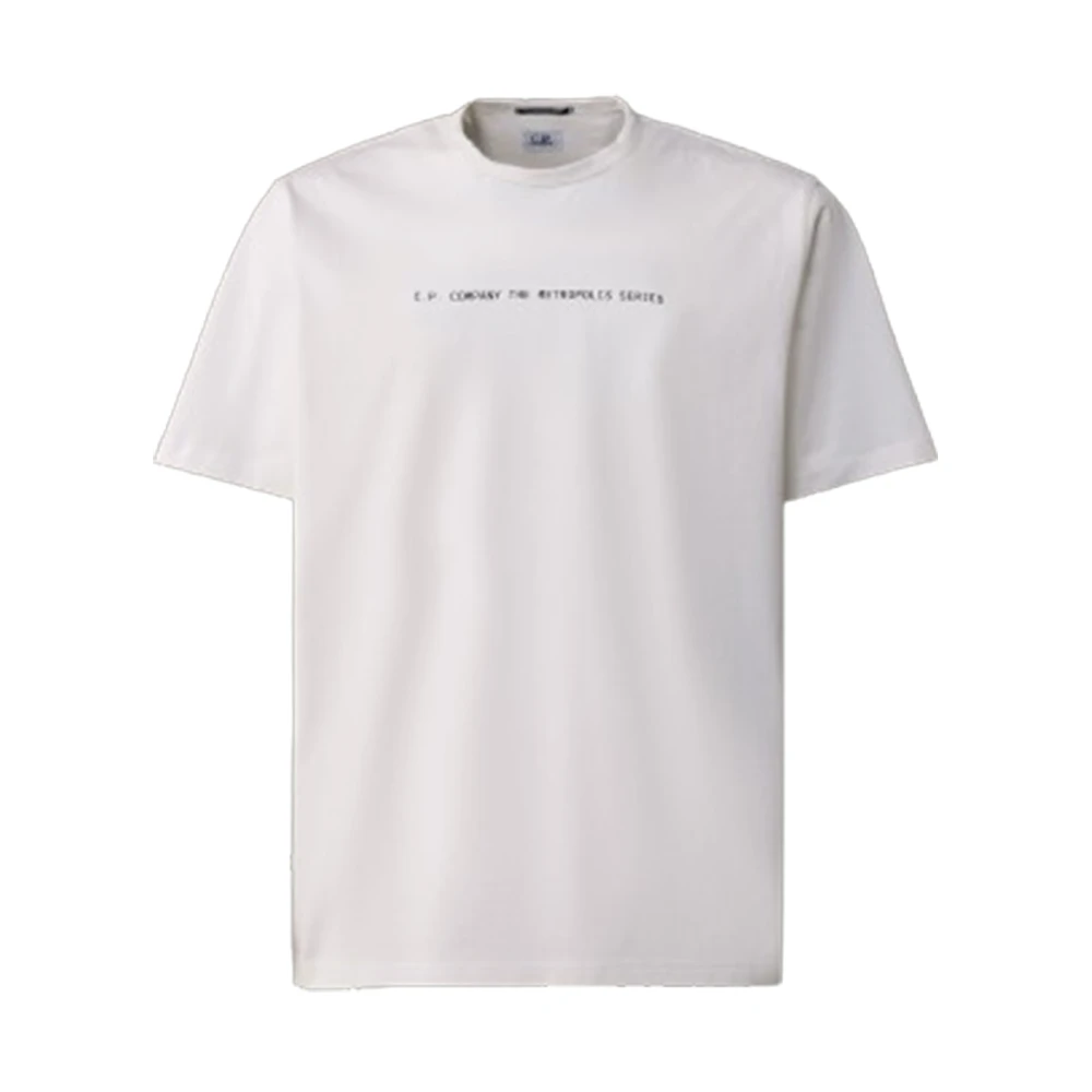 C.P. Company Metropolis Wit Ronde Hals T-shirt Print White Heren