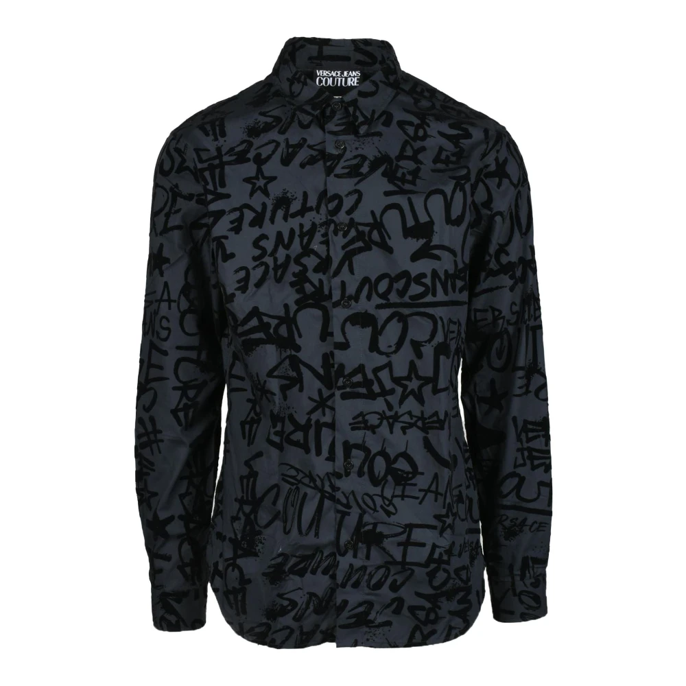 Versace Jeans Couture Katoenen Overhemd Black Heren