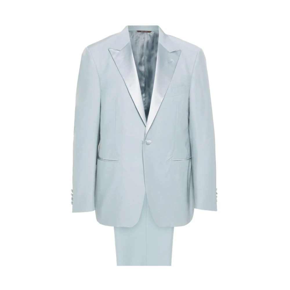 Canali Single Breasted Suits Blue Heren