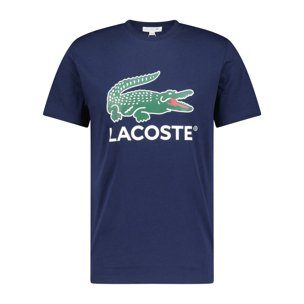 Lacoste Modieus Logo Print T-Shirt Blue Heren