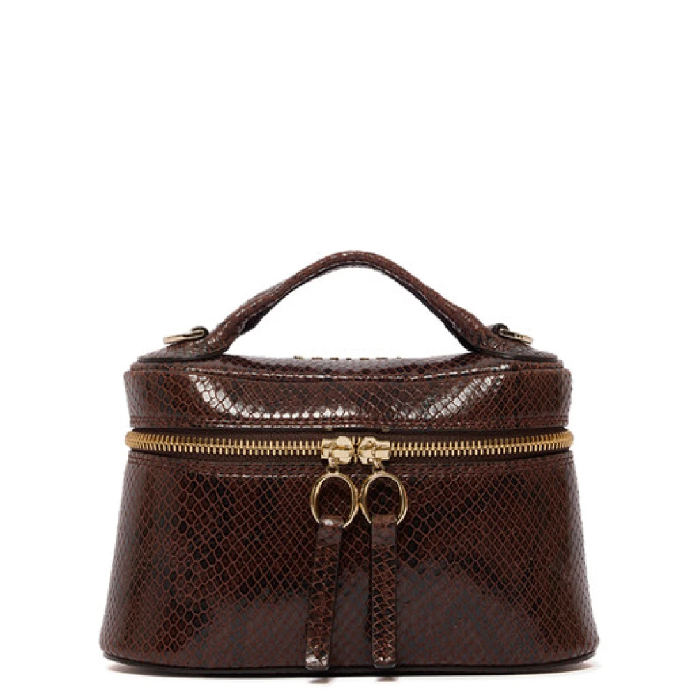 Orciani Vrouw Bruin Tassen Dames, One Size, Leer, Mini Joy Exotic