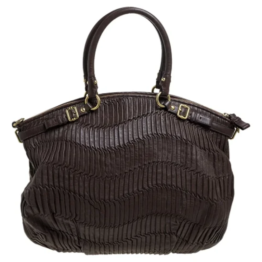 Coach Pre-owned Leather handbags Brown Dames