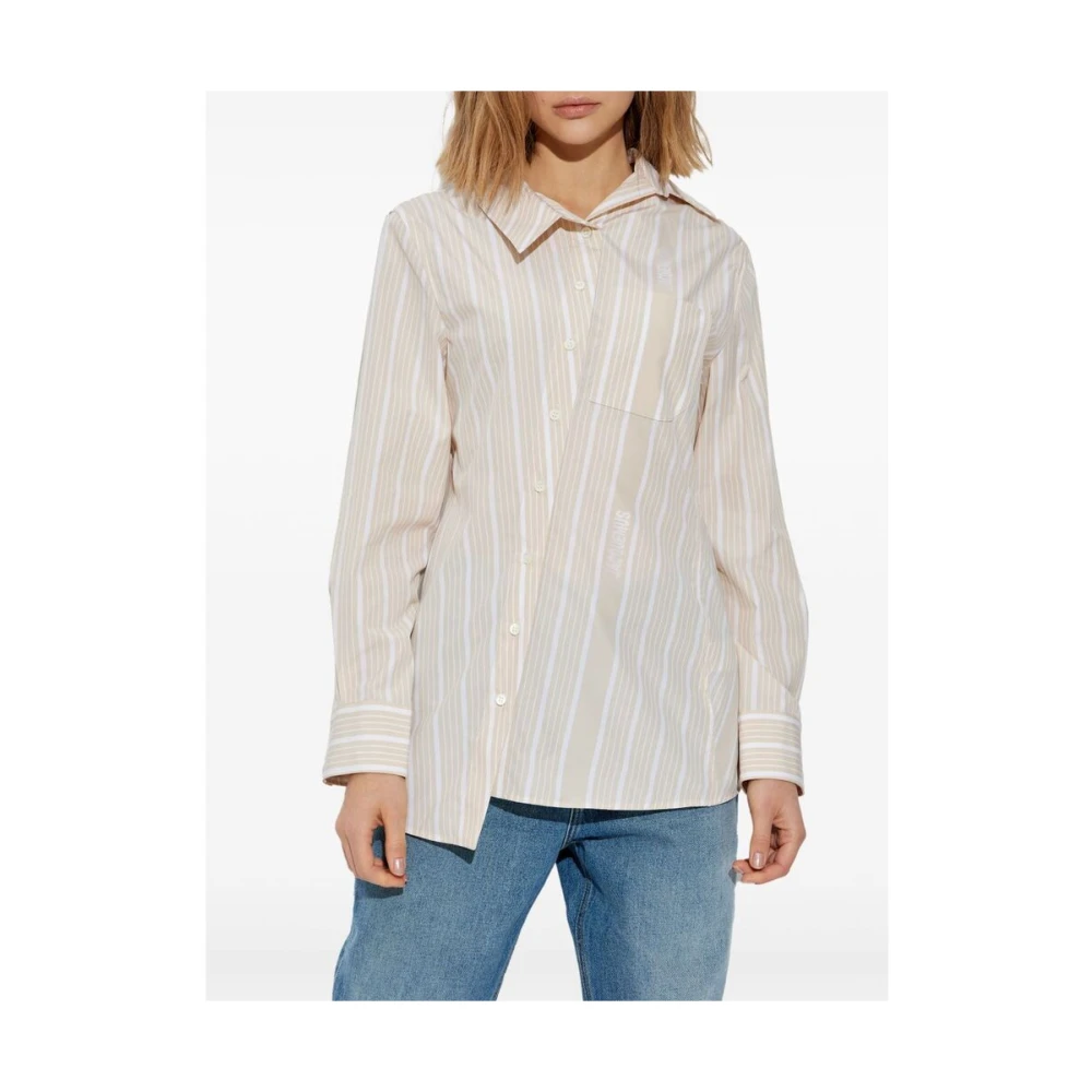 Jacquemus Beige Overhemd met knopen Lange mouwen Beige Dames