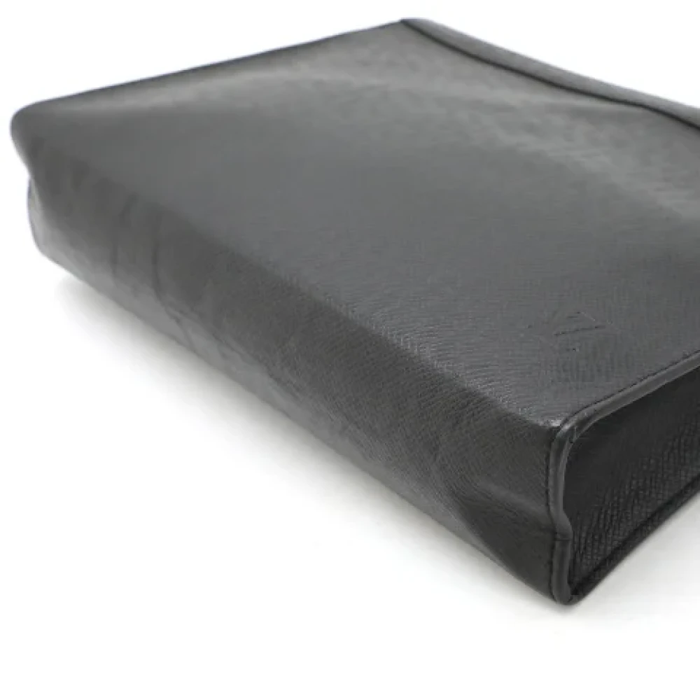 Louis Vuitton Vintage Pre-owned Leather clutches Black Heren