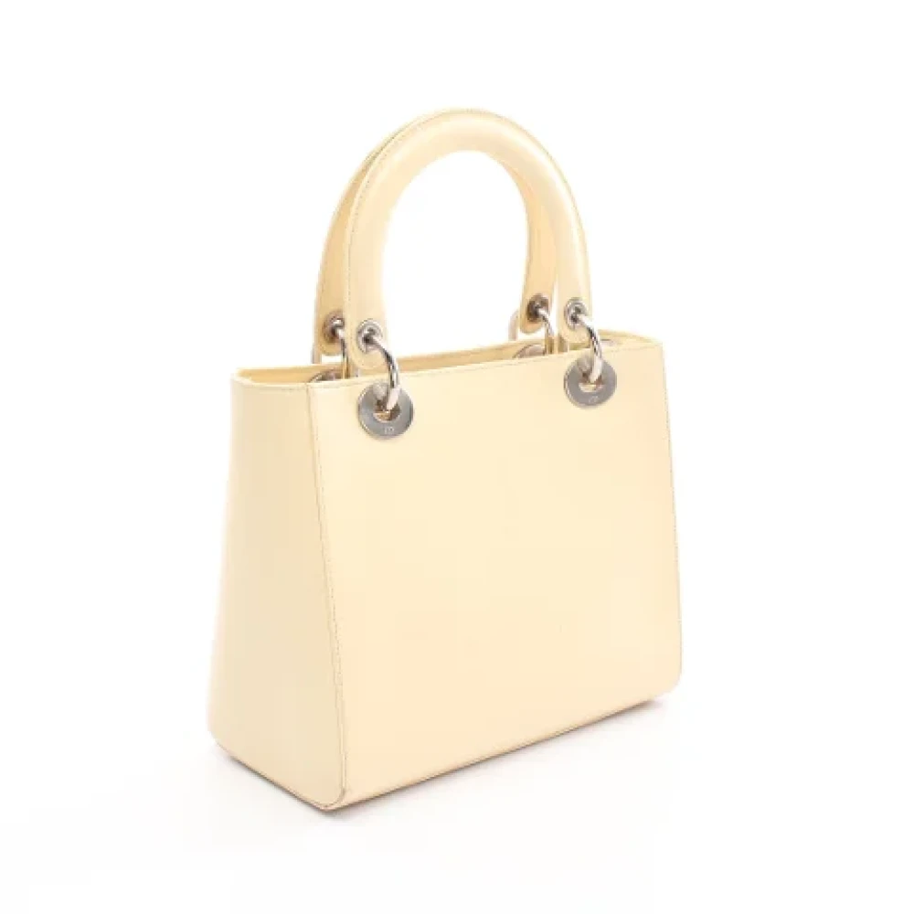 Dior Vintage Pre-owned Leather dior-bags Beige Dames