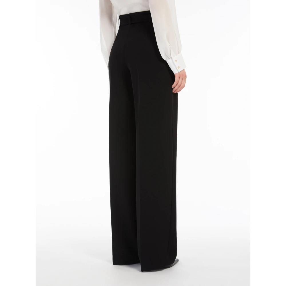Max Mara Studio Zwarte broek met Franse zakken Black Dames