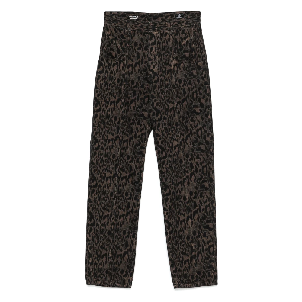 Adriano Goldschmied Leopard Jeans för Stiligt Utseende Brown, Dam