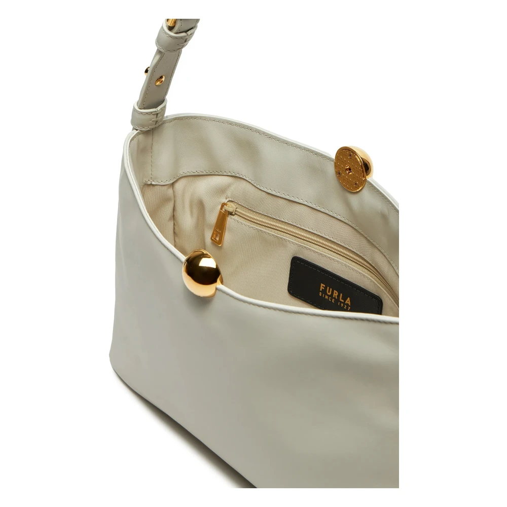 Furla Zachte Sfera Wit Leren Tas White Dames