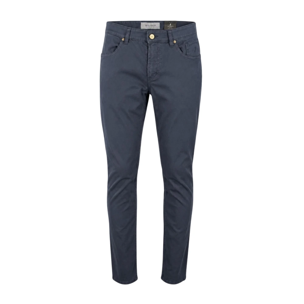 Jeckerson Men's Blue Slim-Fit Trousers, W30, Slim-Fit Trousers