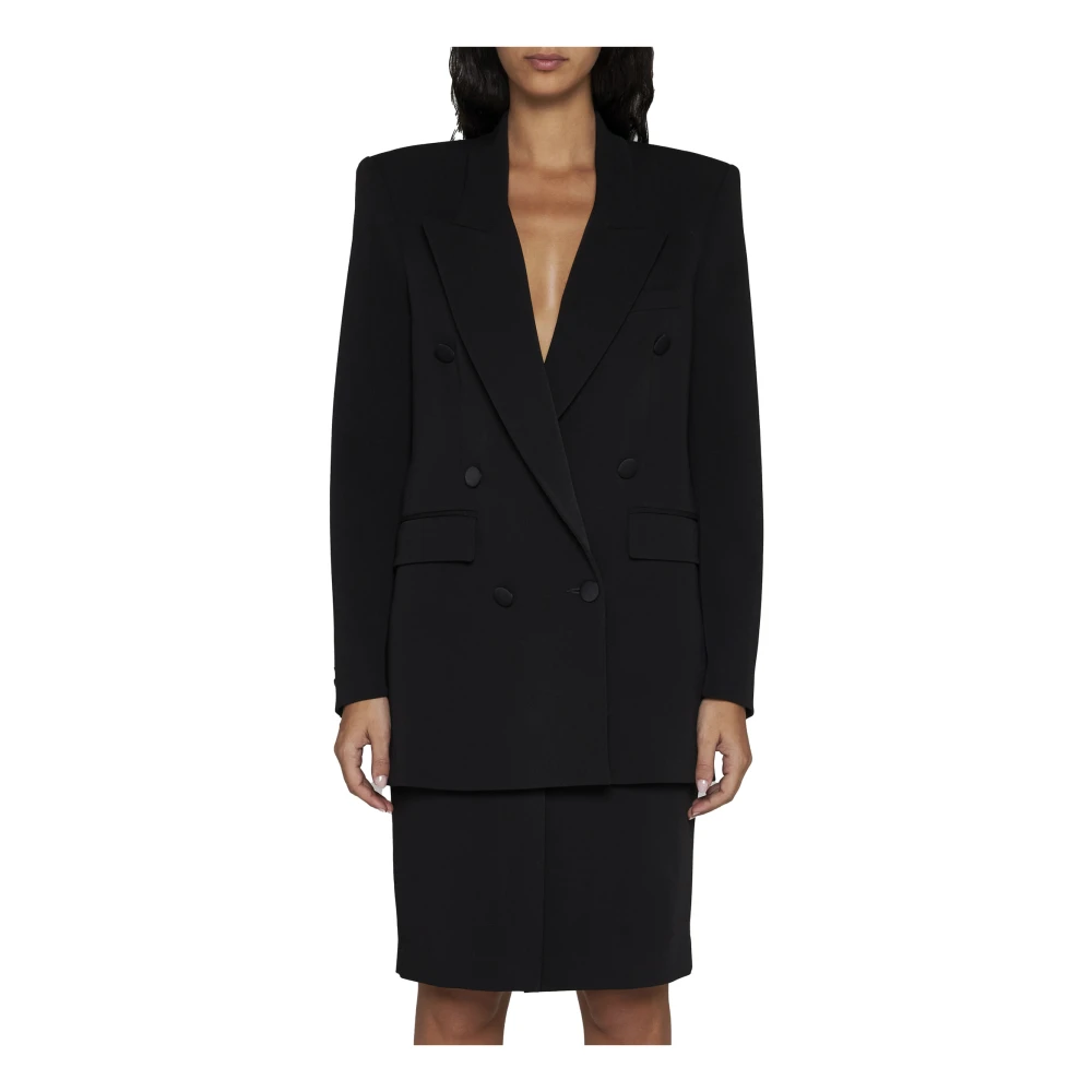 Blanca Vita Dubbelborstige Jassen Black Dames