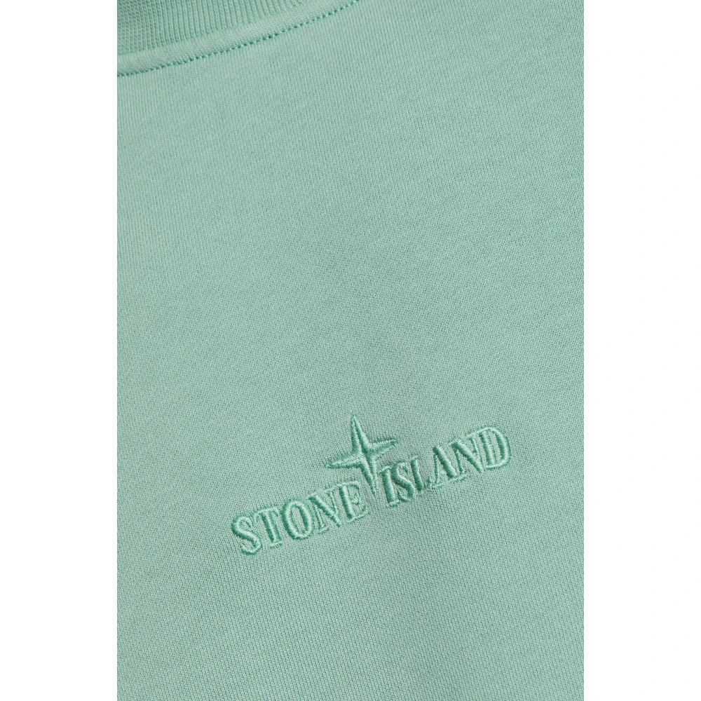 Stone Island Sweatshirt met logo Green Heren