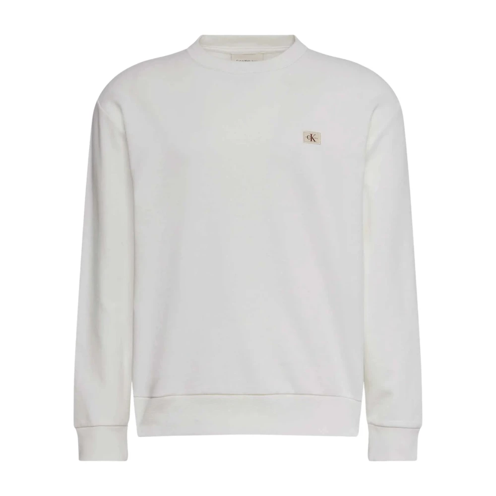 Calvin Klein Men's White Crewneck Sweatshirt - Sweatshirts - S - Sweatshirts & Hoodies