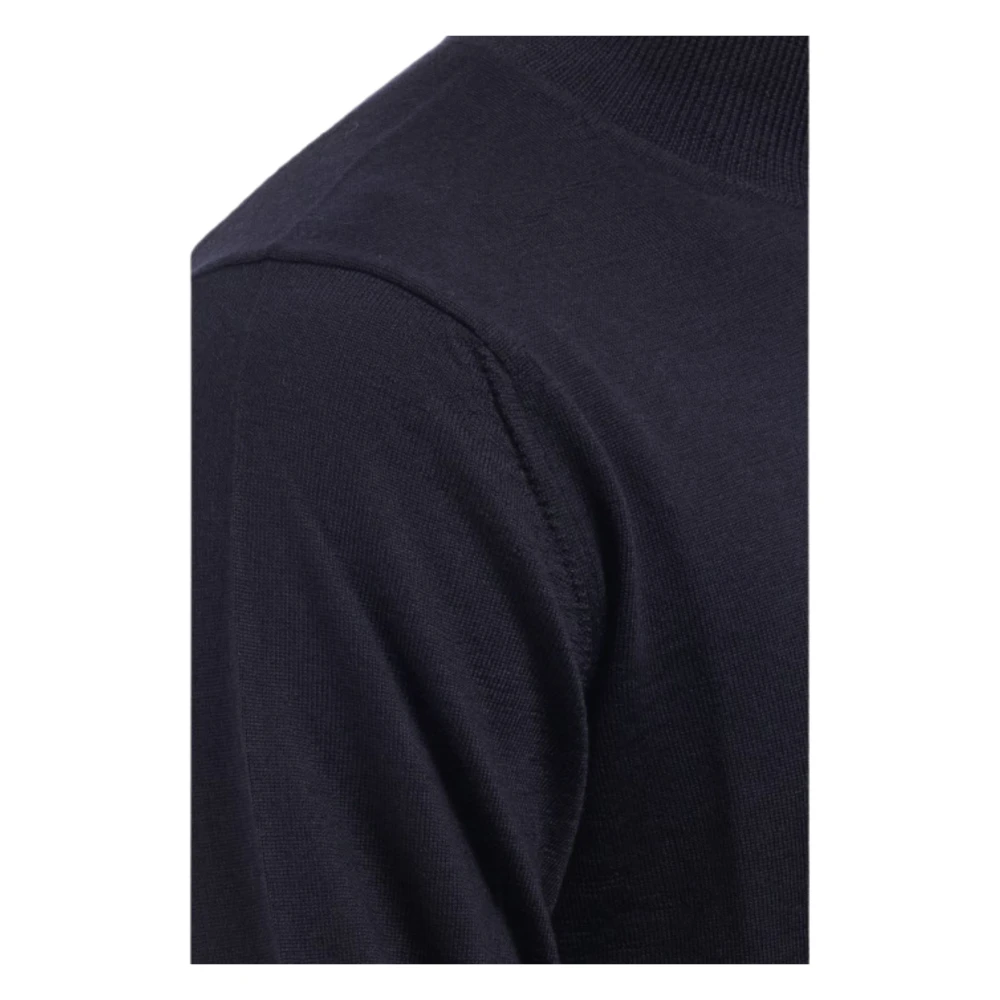 Daniele Fiesoli Blauwe Merinowollen Trui Regular Fit Blue Heren