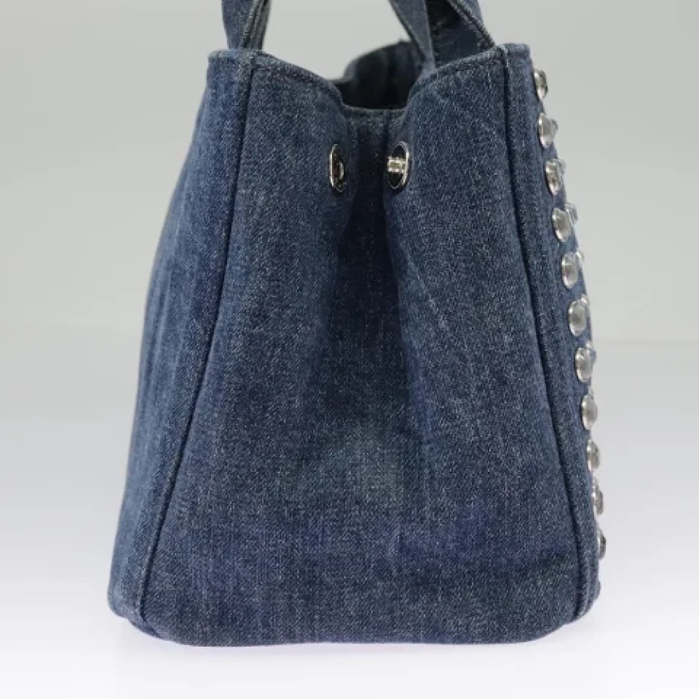 Prada Vintage Pre-owned Canvas handbags Blue Dames