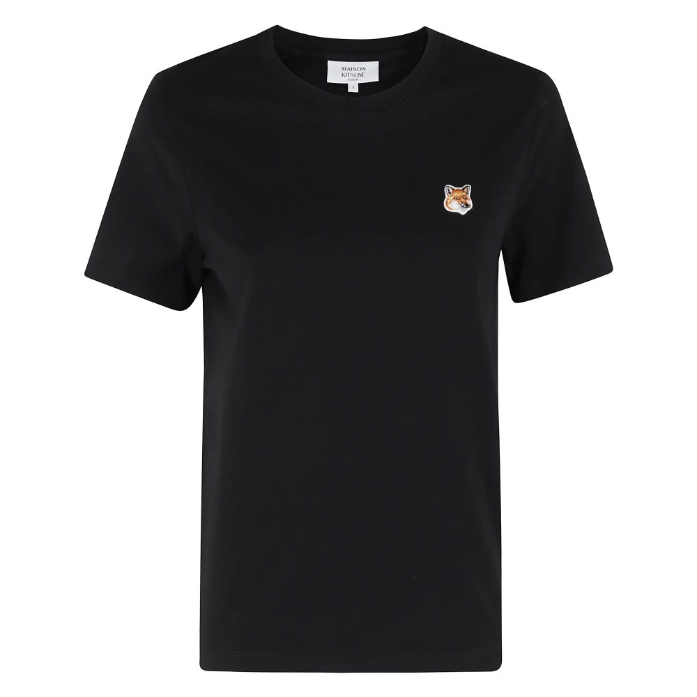 Maison Kitsuné Fox Head Patch T-shirt Black Dames