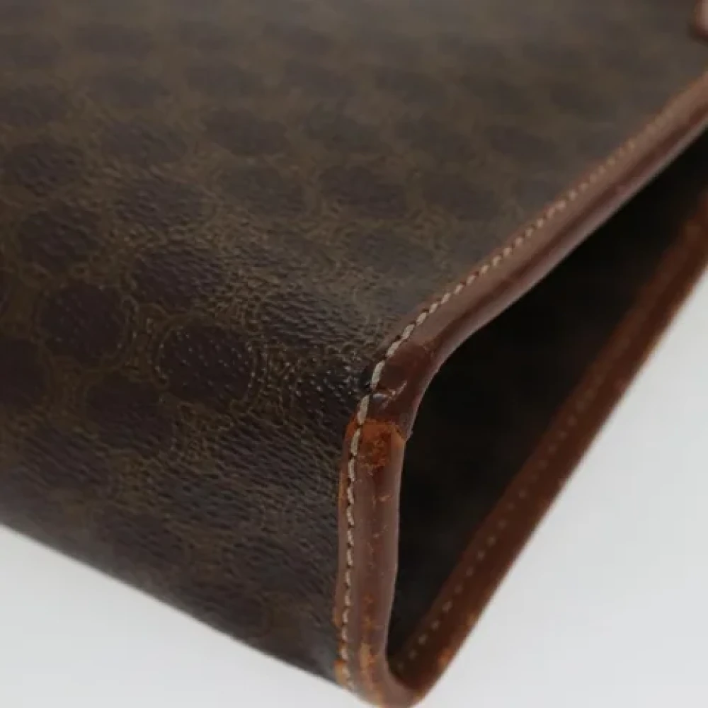 Celine Vintage Pre-owned Leather clutches Brown Dames