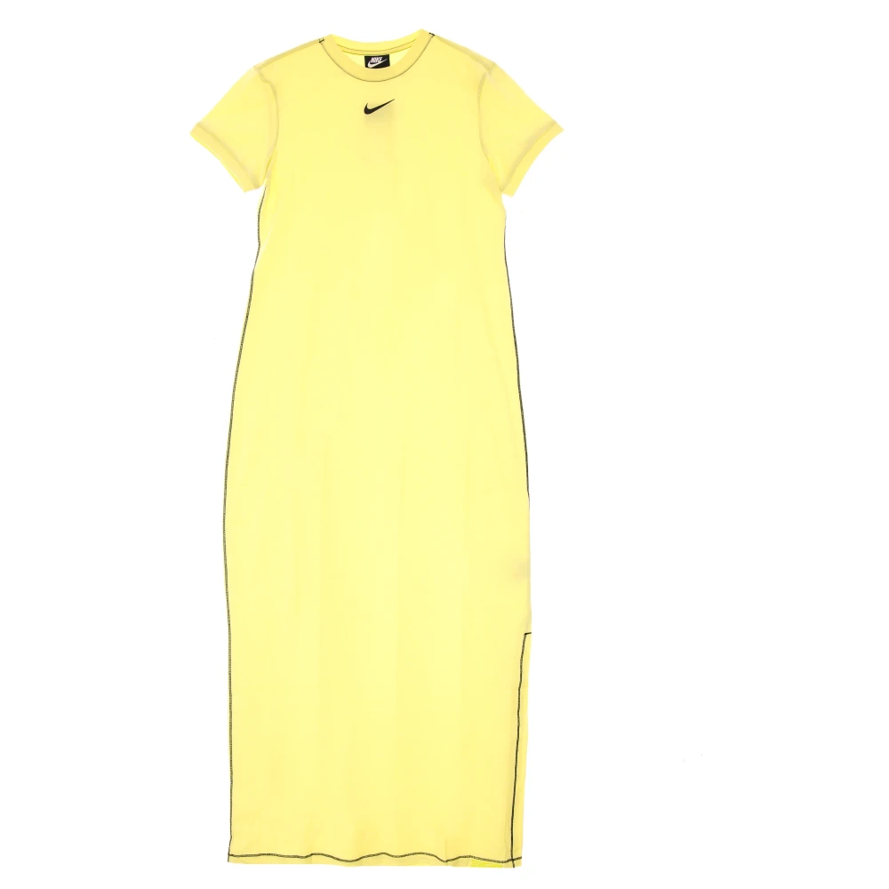 Nike Icon Clash Maxi Jurk Lt Zitron Yellow Dames