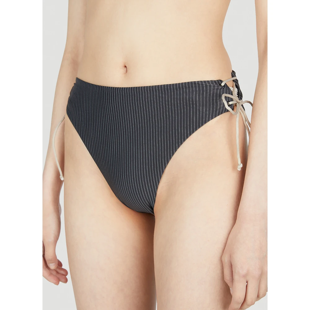 Ziah Gestreepte Zelfstrik Bikini Broekjes Gray Dames