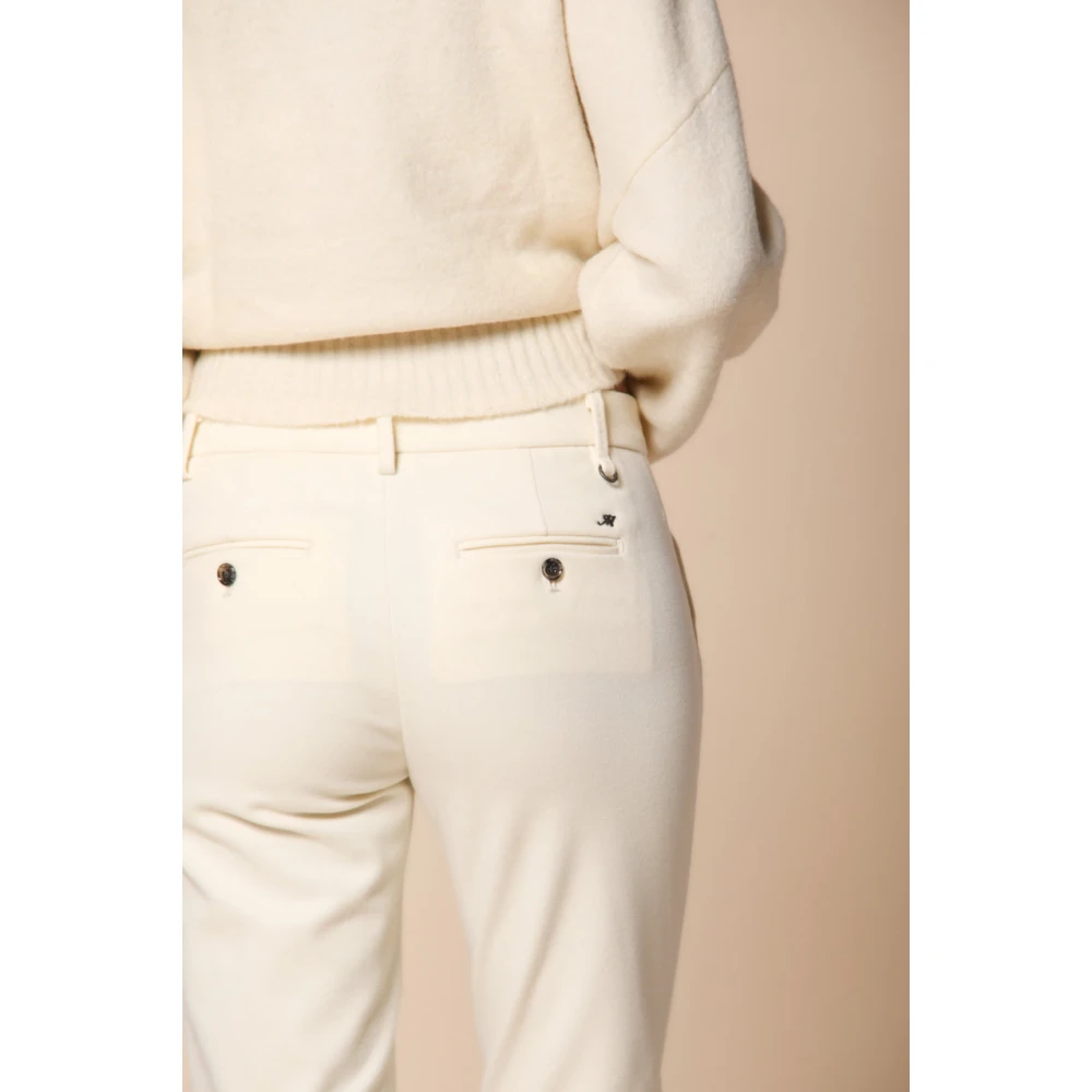Mason's Slim Chino Broek in Jersey Fit Beige Dames