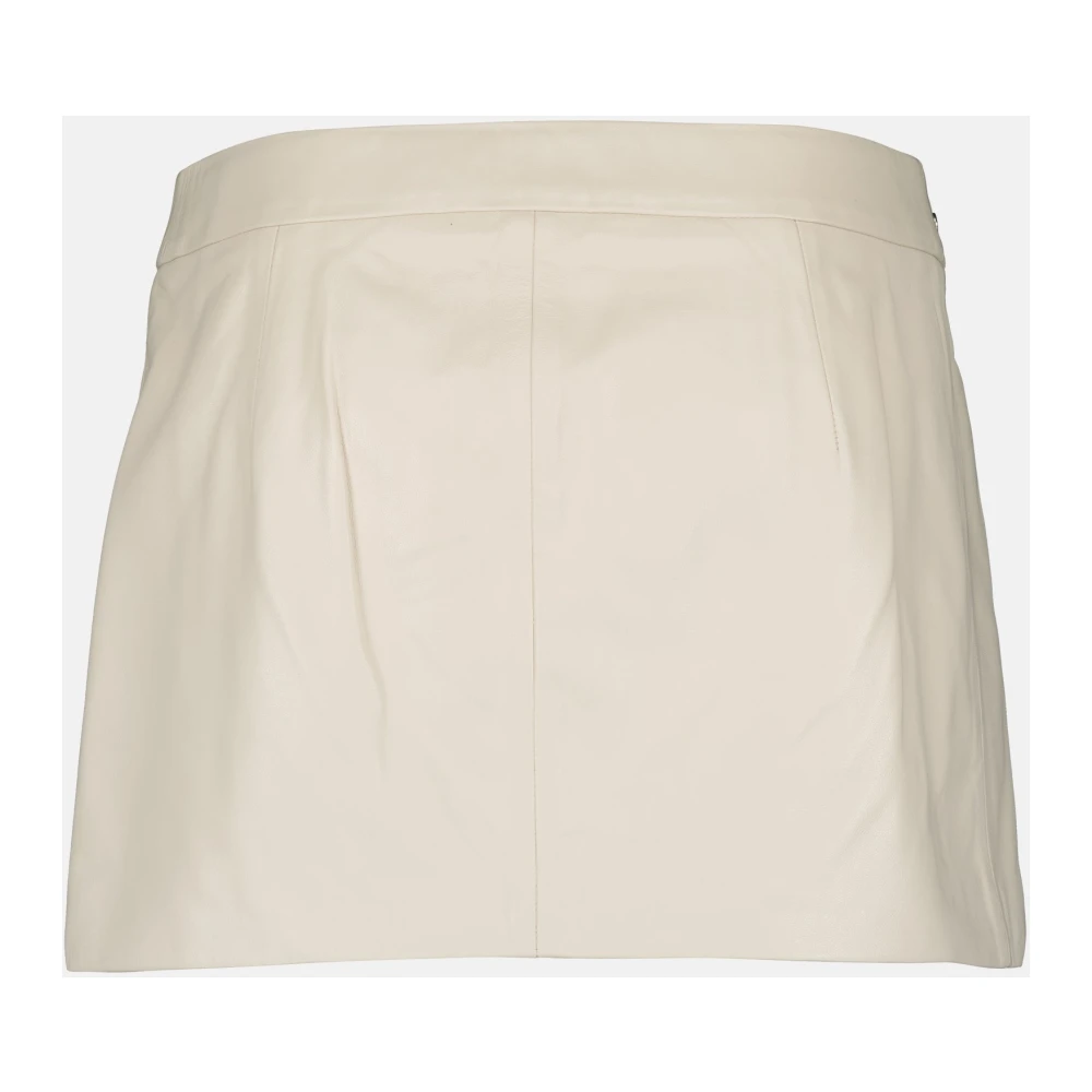 IRO Beige Leren Rok Yori Beige Dames