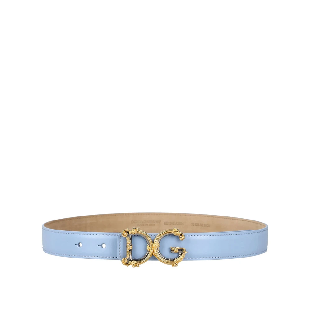 Dolce & Gabbana Stijlvol Leren Riem Blue Dames