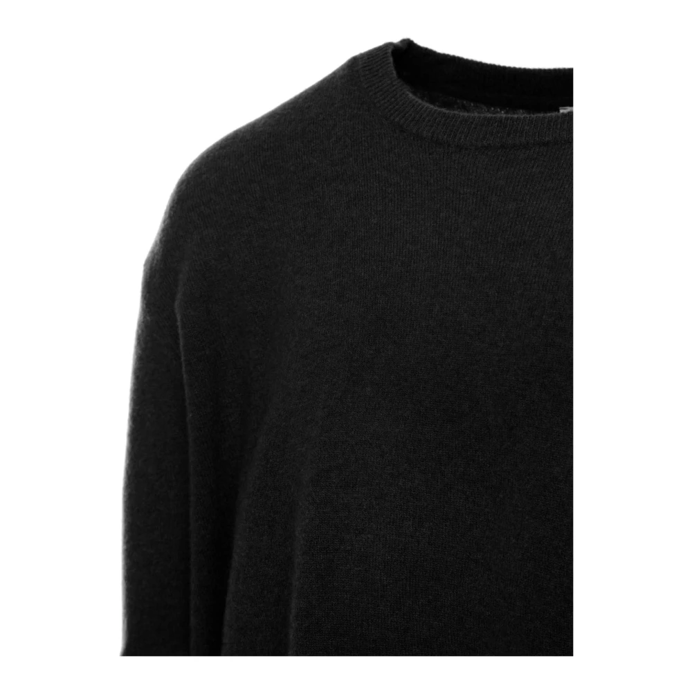American vintage Raxow Gebreide Trui met Ronde Hals Black Heren