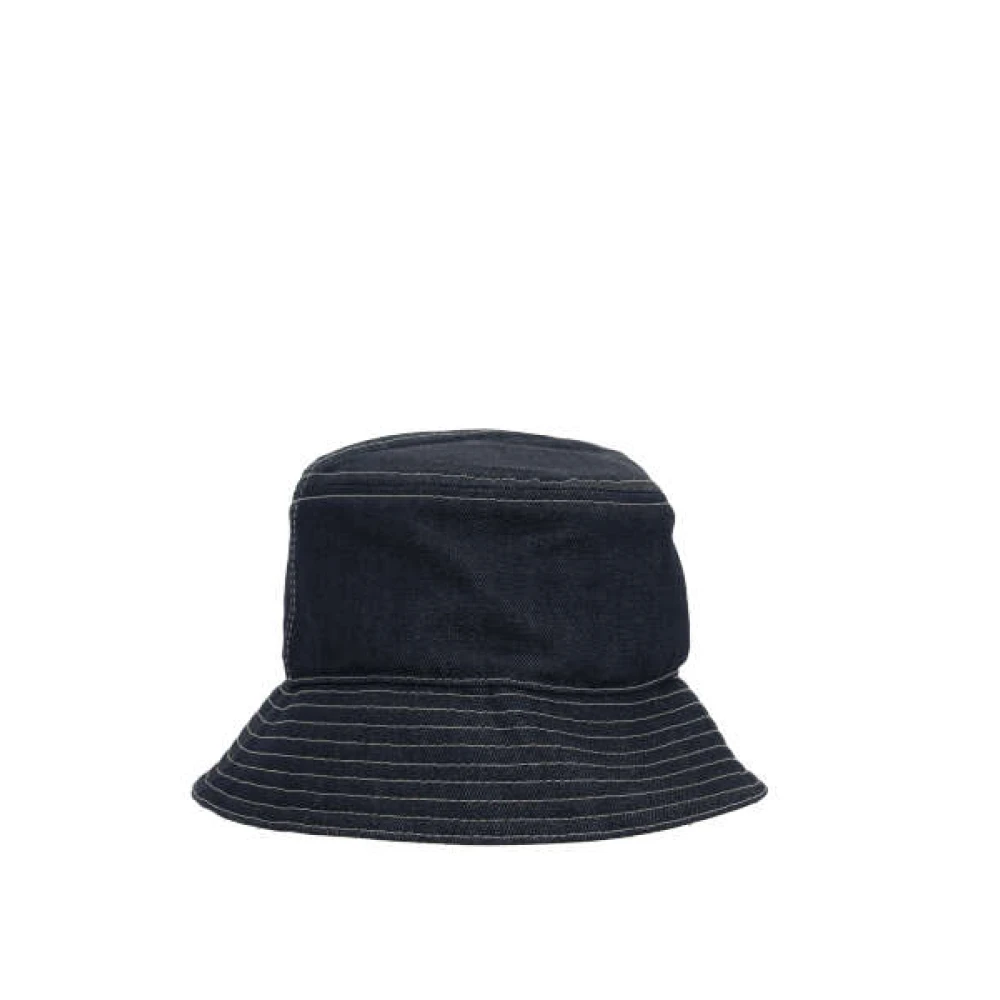 Fendi Blauw Katoen Denim Sjaal met FF Logo Blue Heren