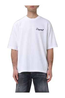 Logo Broderad Rundhalsad T-shirt