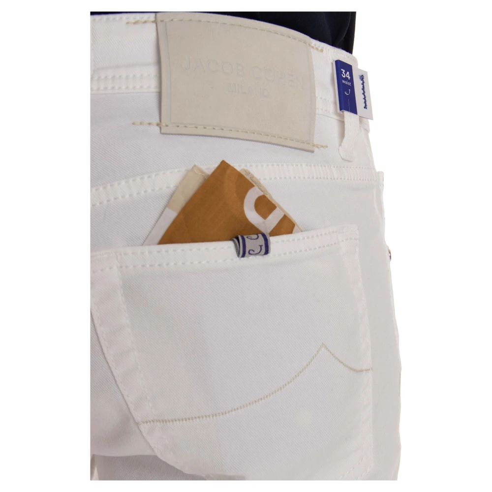 Jacob Cohën Witte Bard Fit Katoenen Jeans White Heren