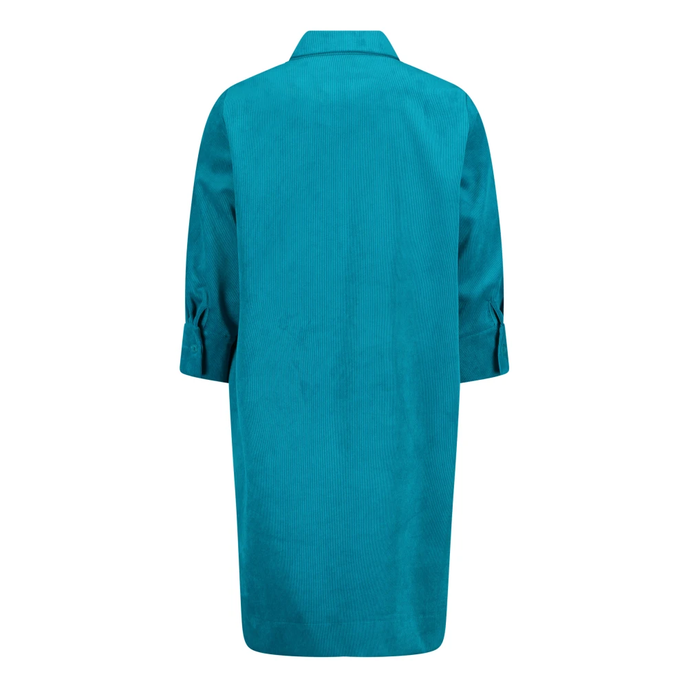 Betty & Co Casual Jurk met Kraag Blue Dames