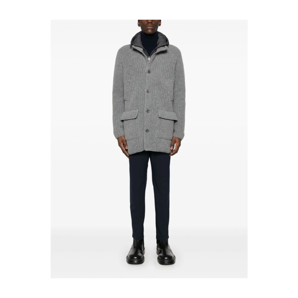 Herno Slim Fit Katoenen Broek Gray Heren