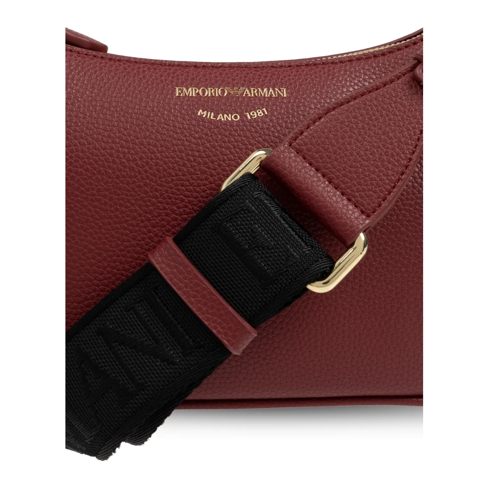 Emporio Armani Schoudertas met bedrukt logo Red Dames