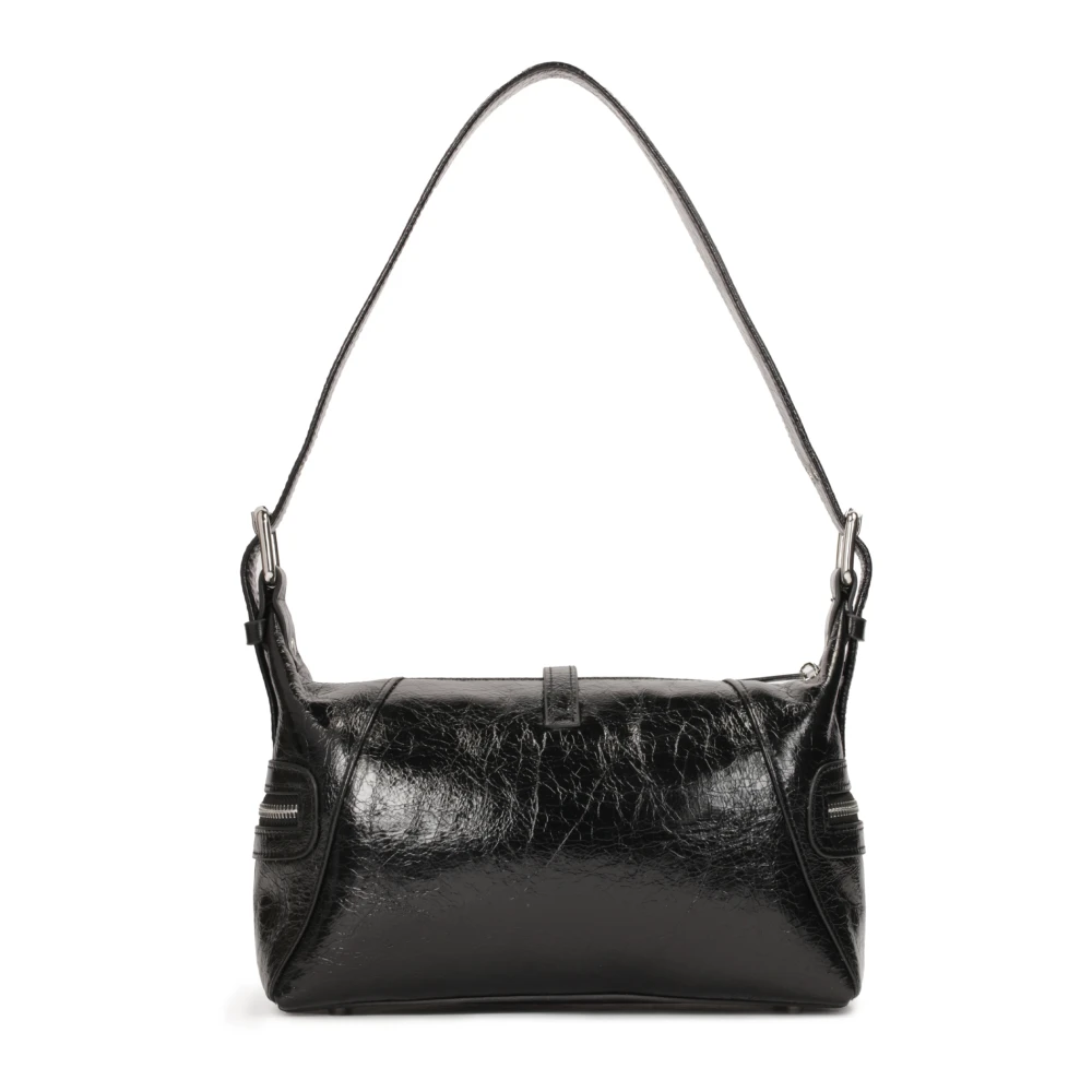 Kazar Studio Zwarte leren schoudertas Black Dames