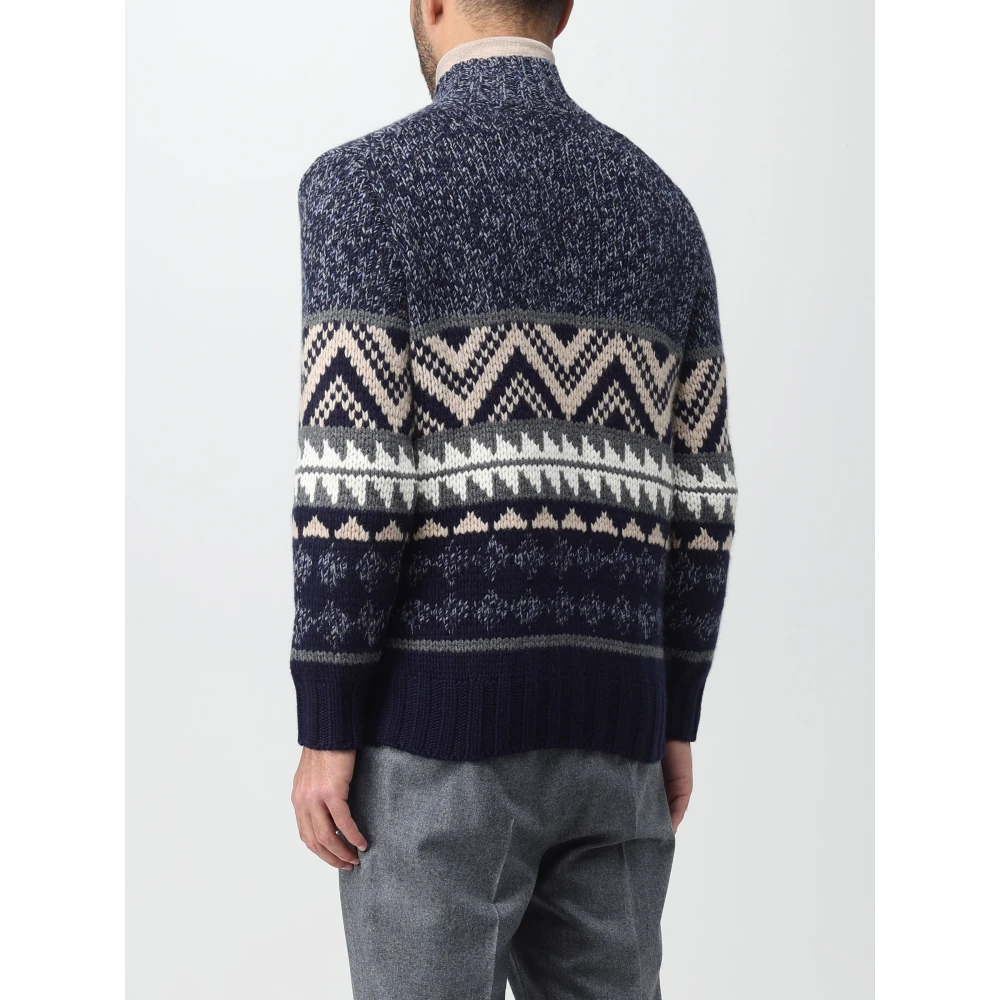 BRUNELLO CUCINELLI Stijlvolle Blauwe Zip-Through Sweatshirt Blue Heren