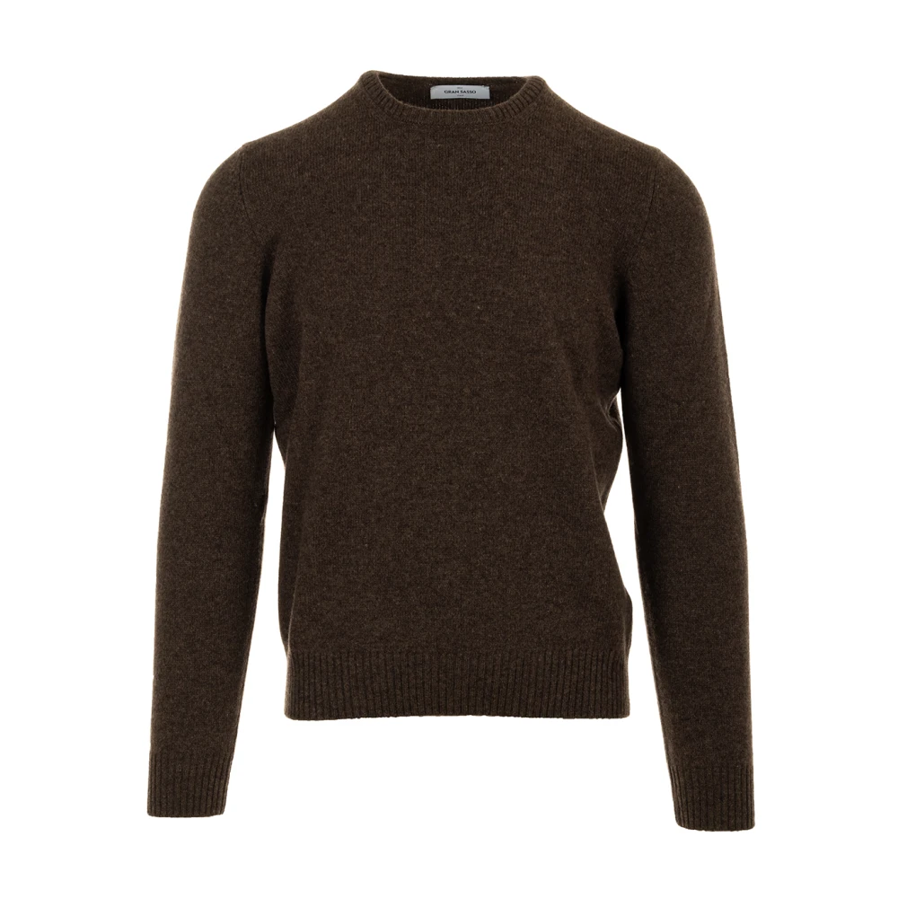 Gran Sasso Bruine Sweater Paricollo ML Brown Heren