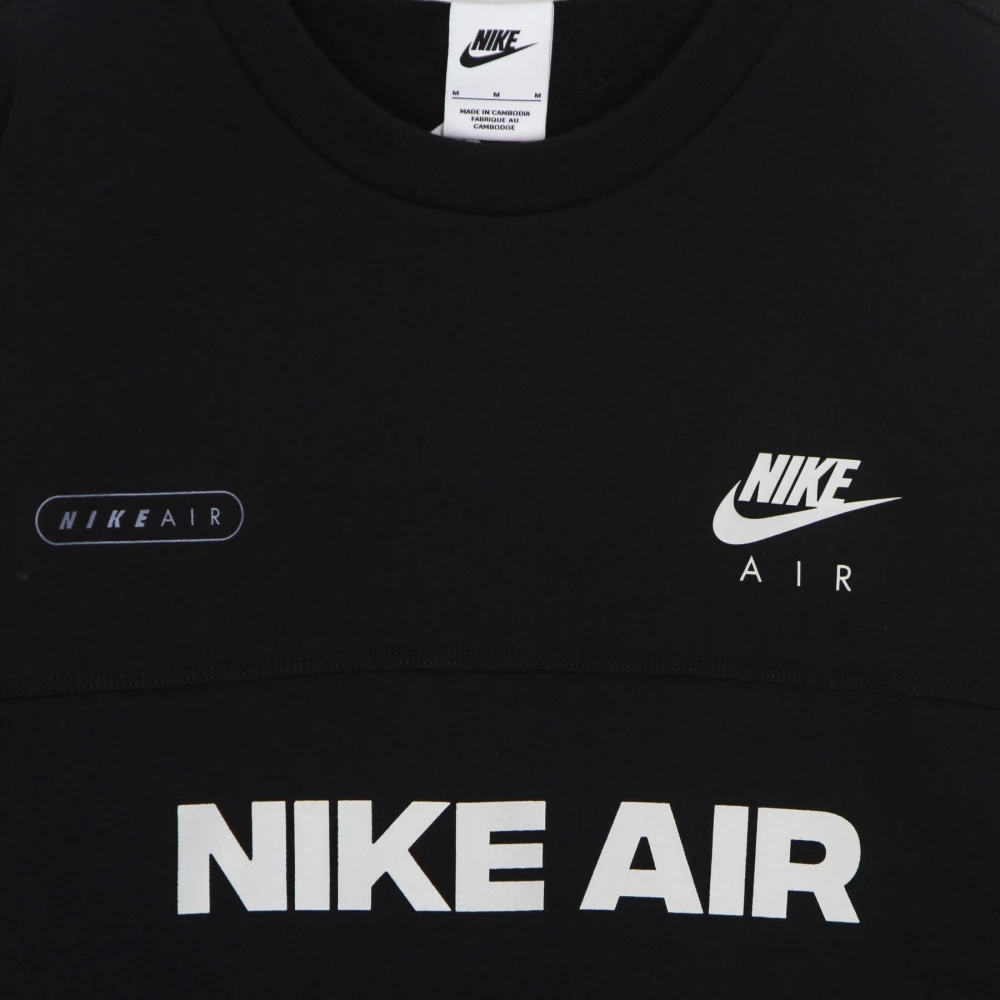 Nike Geborstelde Crewneck Sweatshirt Black Heren
